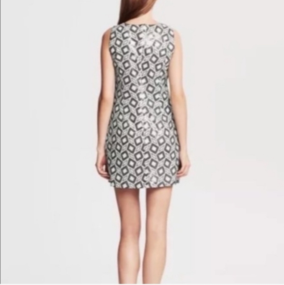 BR BANANA REPUBLIC FULLY SEQUINED GEOMETRIC PATTERN NYE DRESS SIZE 2 - Picture 6 of 11